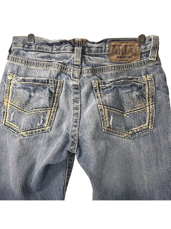 Ariat Other - Ariat Mens Distressed Straight Denim Jeans 30/34 Stitching Embroidered Western